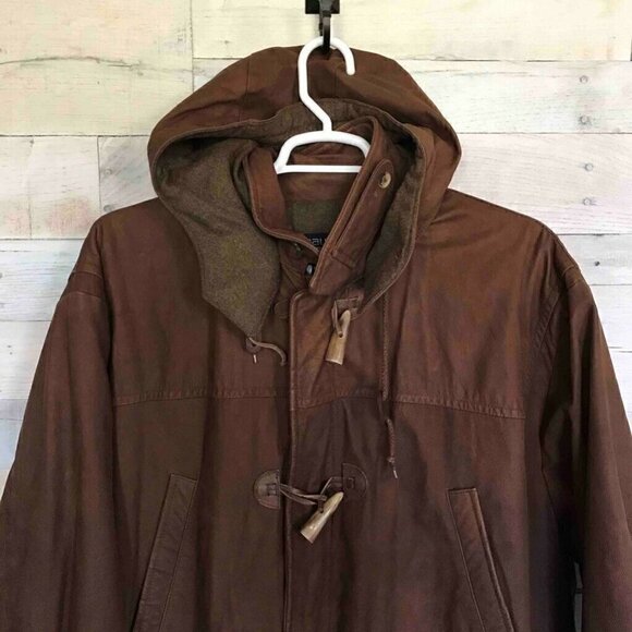 Nautica Utility Jacket Coat Brown Pockets 44 - Picture 2 of 7